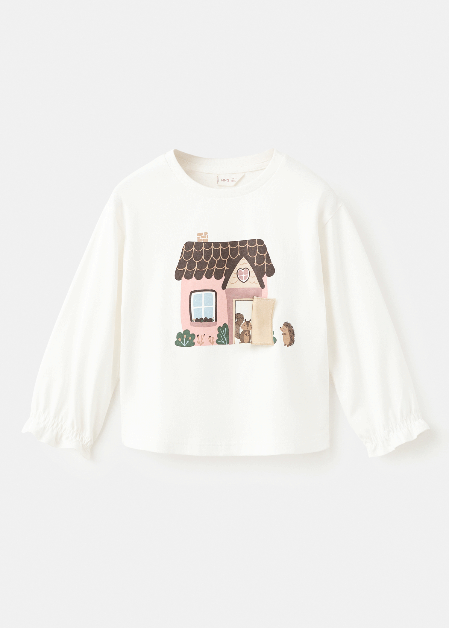 Printed cotton-blend t-shirt — Off White