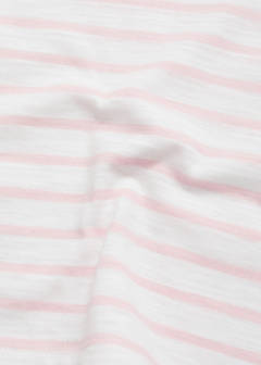Striped cotton T-shirt — Light Pink 4