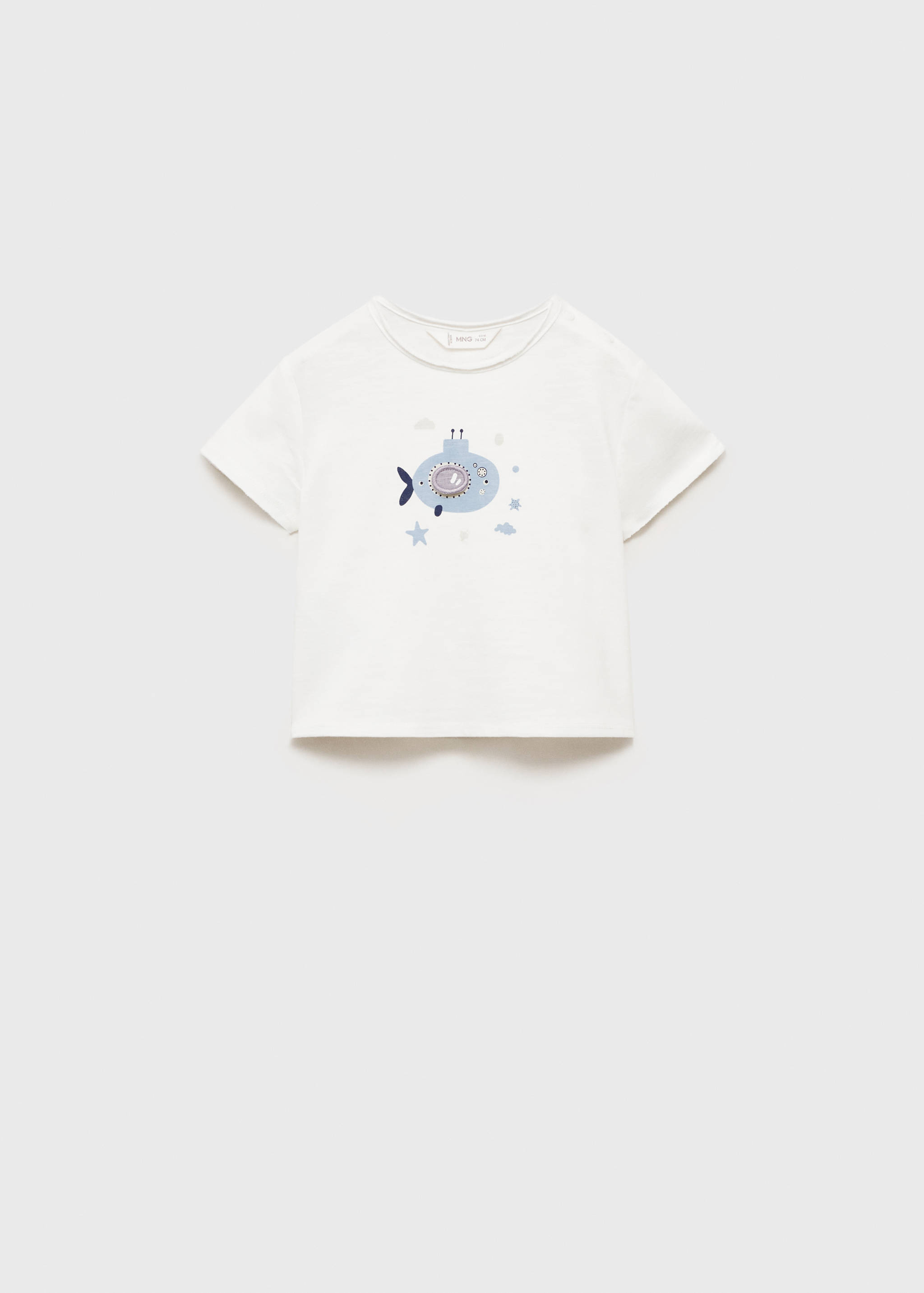 Mønstrete t-skjorte i bomull - Artikkel uten modell