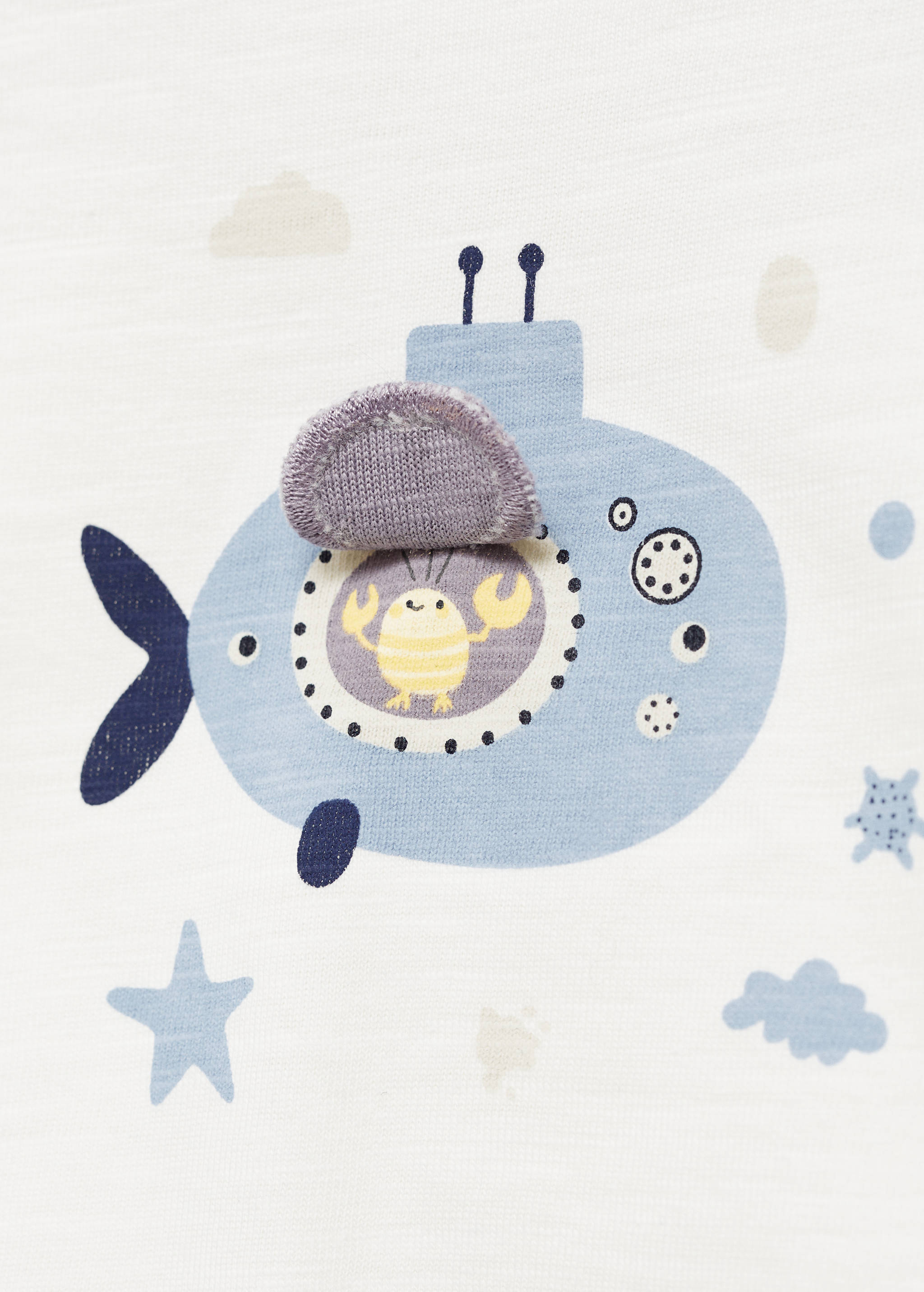 Mønstrete t-skjorte i bomull - Artikkeldetalj 8