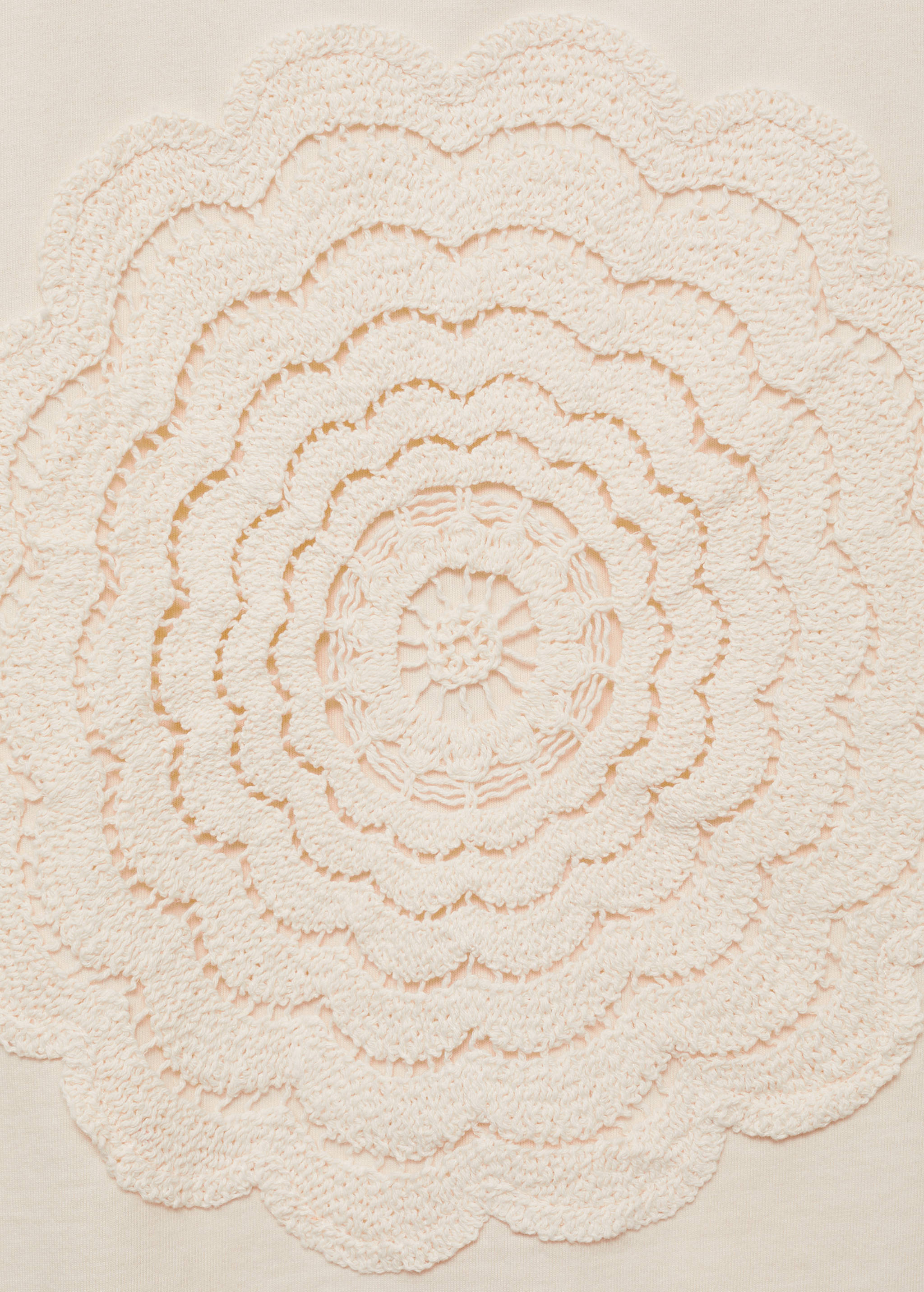 Crochet floral embroidered t-shirt - Details of the article 0