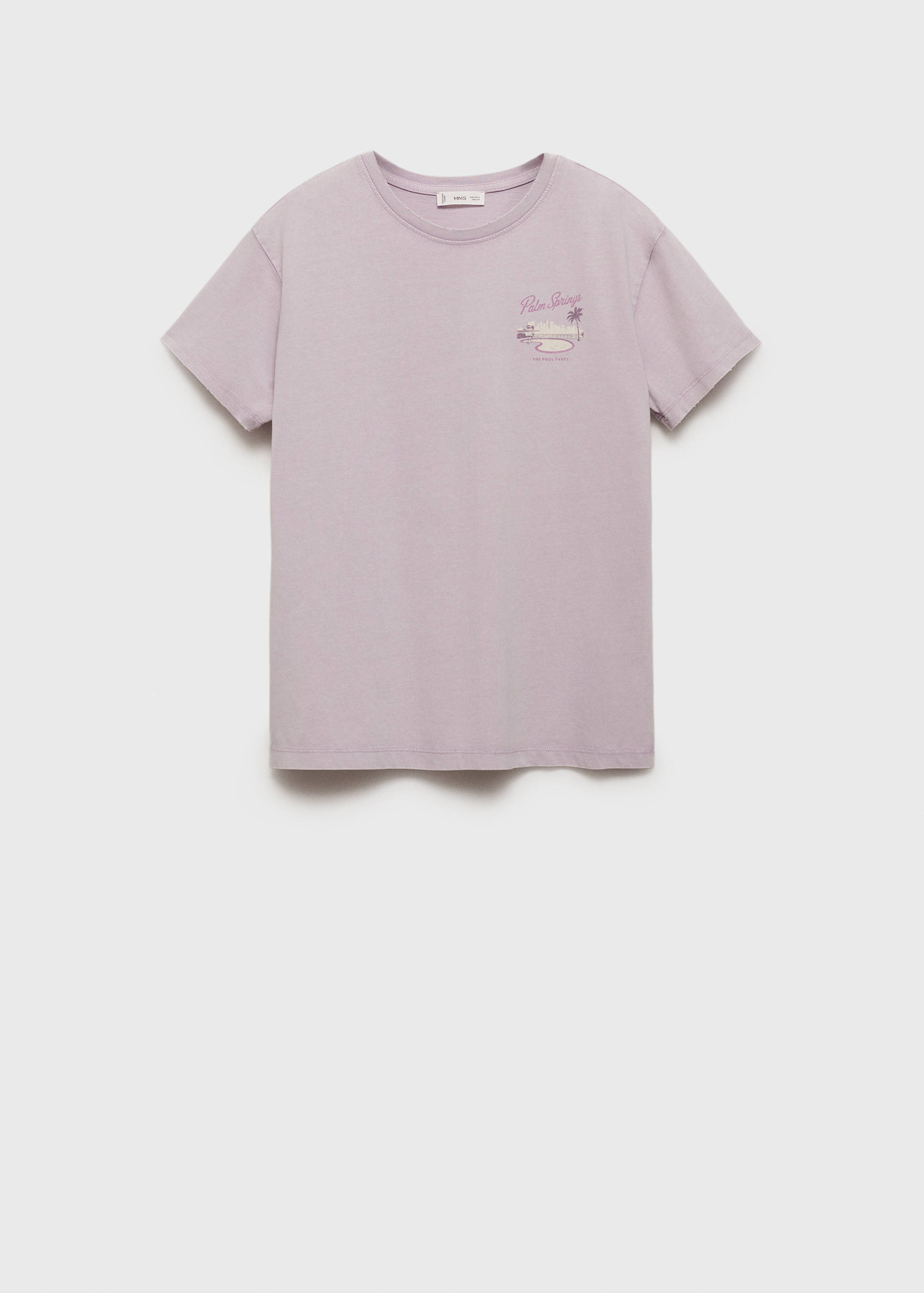 تي شيرت بأكمام قصيرة نمط مطبوع - منتج دون نموذج