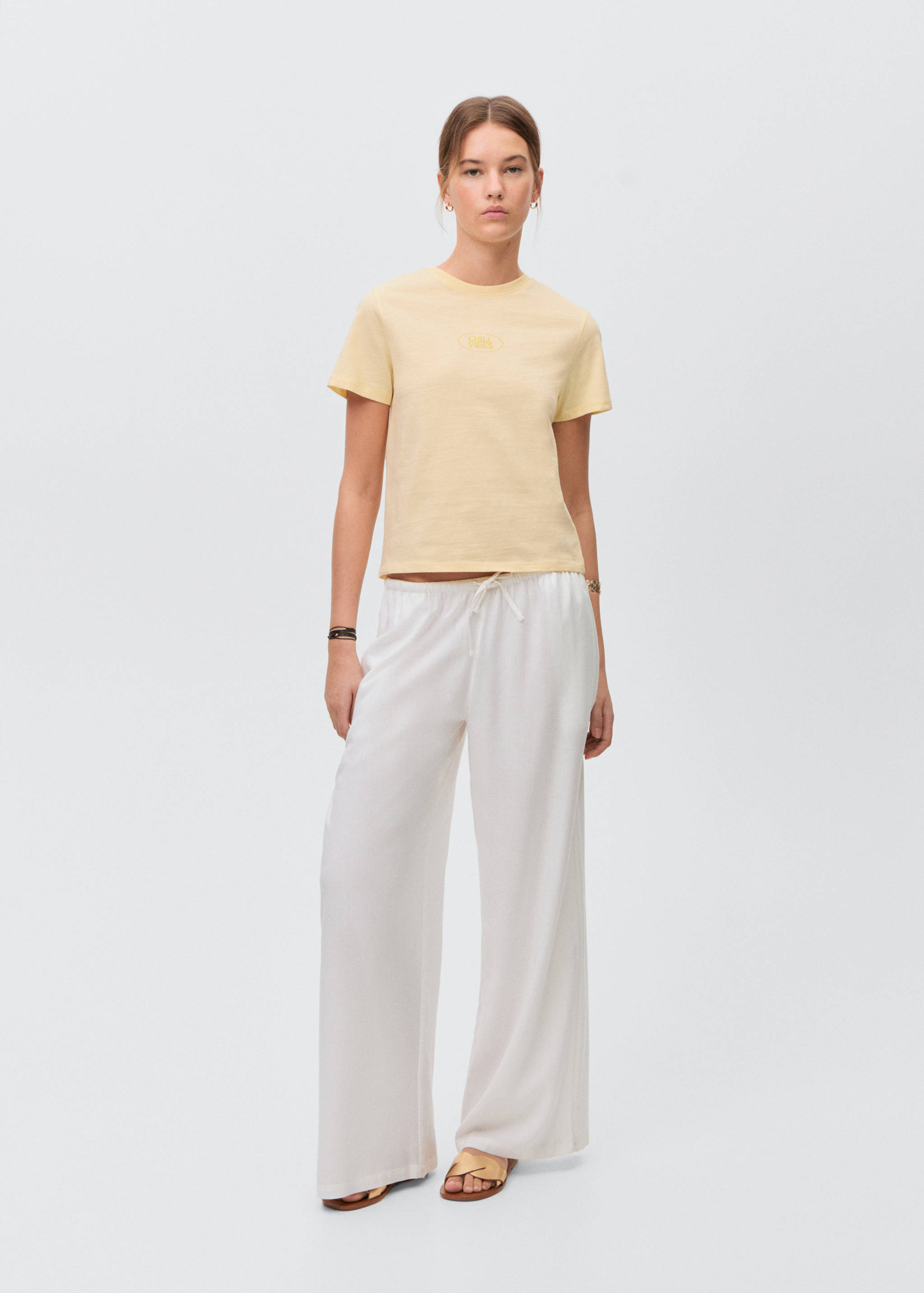 Printed cotton-blend T-shirt - General plane