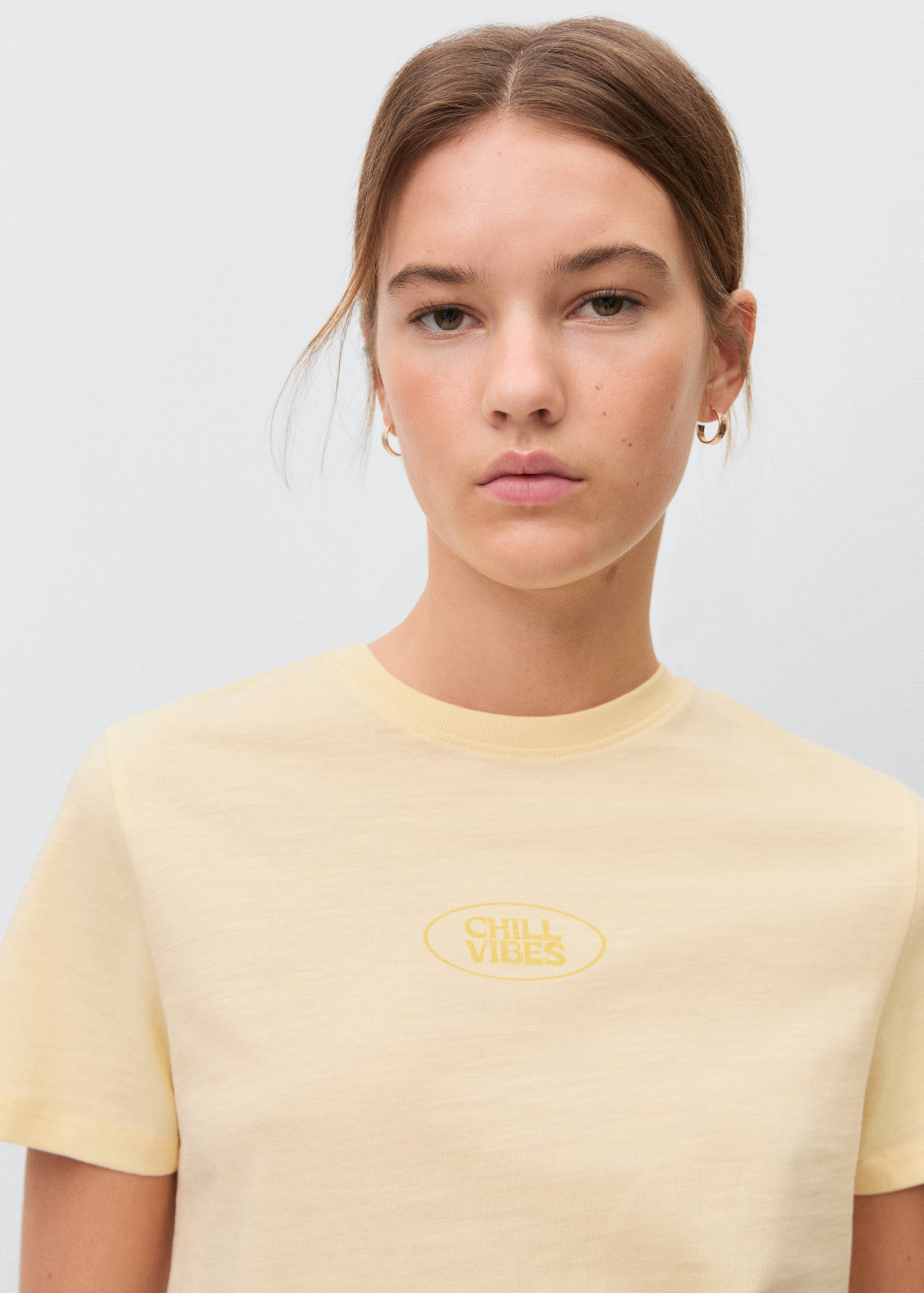 Printed cotton-blend T-shirt - Details of the article 1