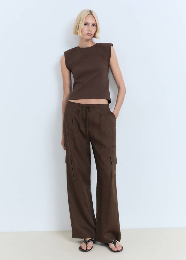 Shoulder pad t-shirt — Chocolate