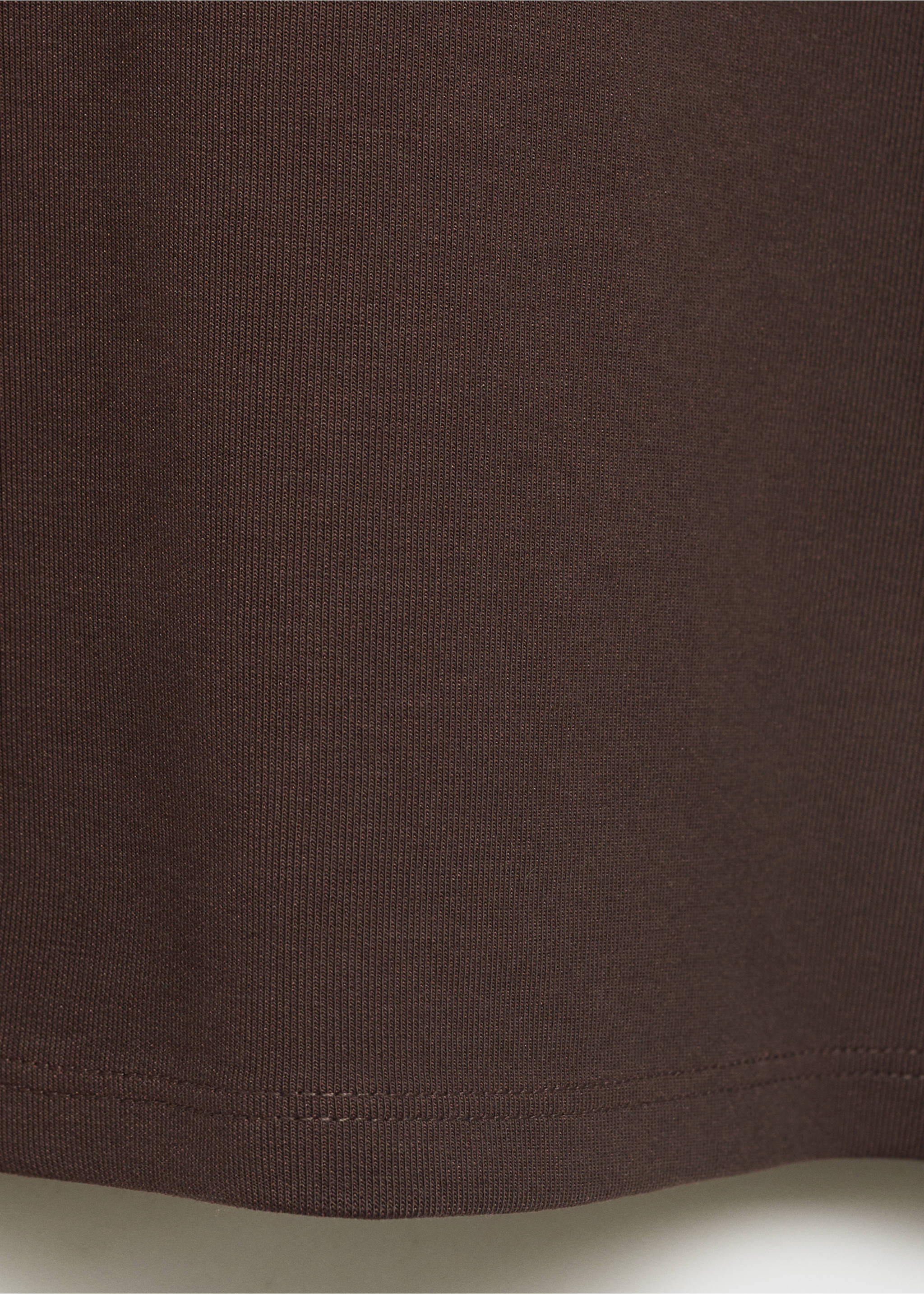 Shoulder pad t-shirt - Details of the article 0, Chocolate. Ref: 17001160-00.