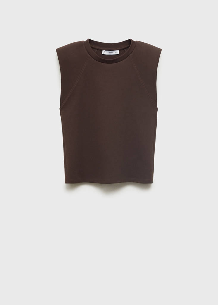 Shoulder pad t-shirt — Chocolate