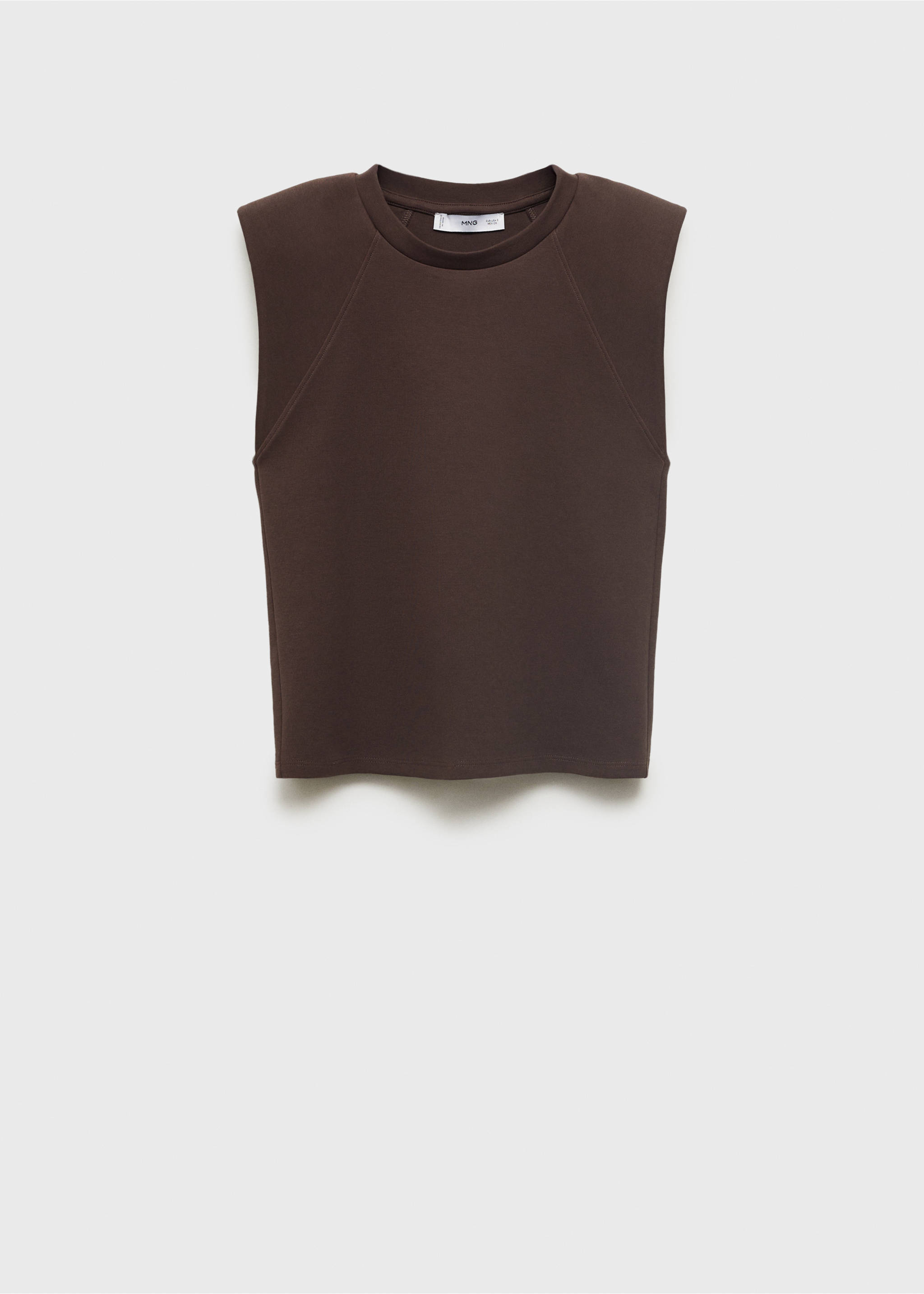 Shoulder pad t-shirt - Article without model, Chocolate. Ref: 17001160-00.
