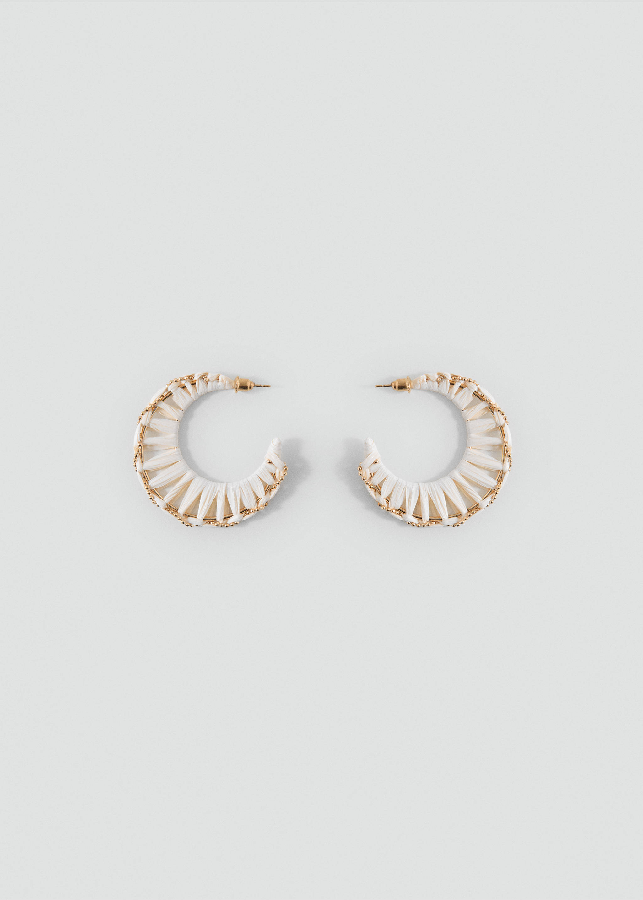 Open hoop earrings - Article without model, Sand. Ref: 17001185-00.