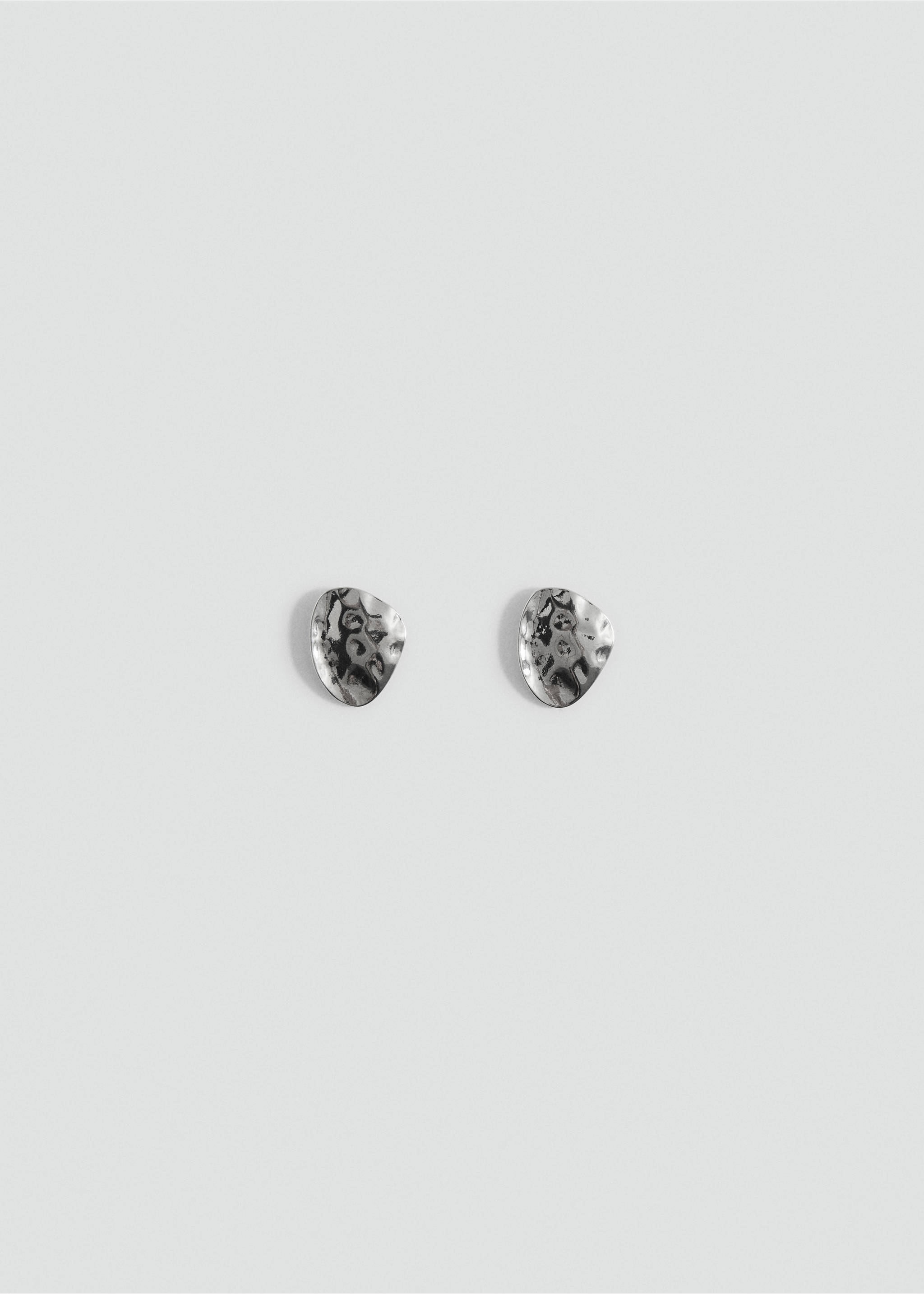 Metal oval earrings - Article without model, Silver. Ref: 17001191-00.