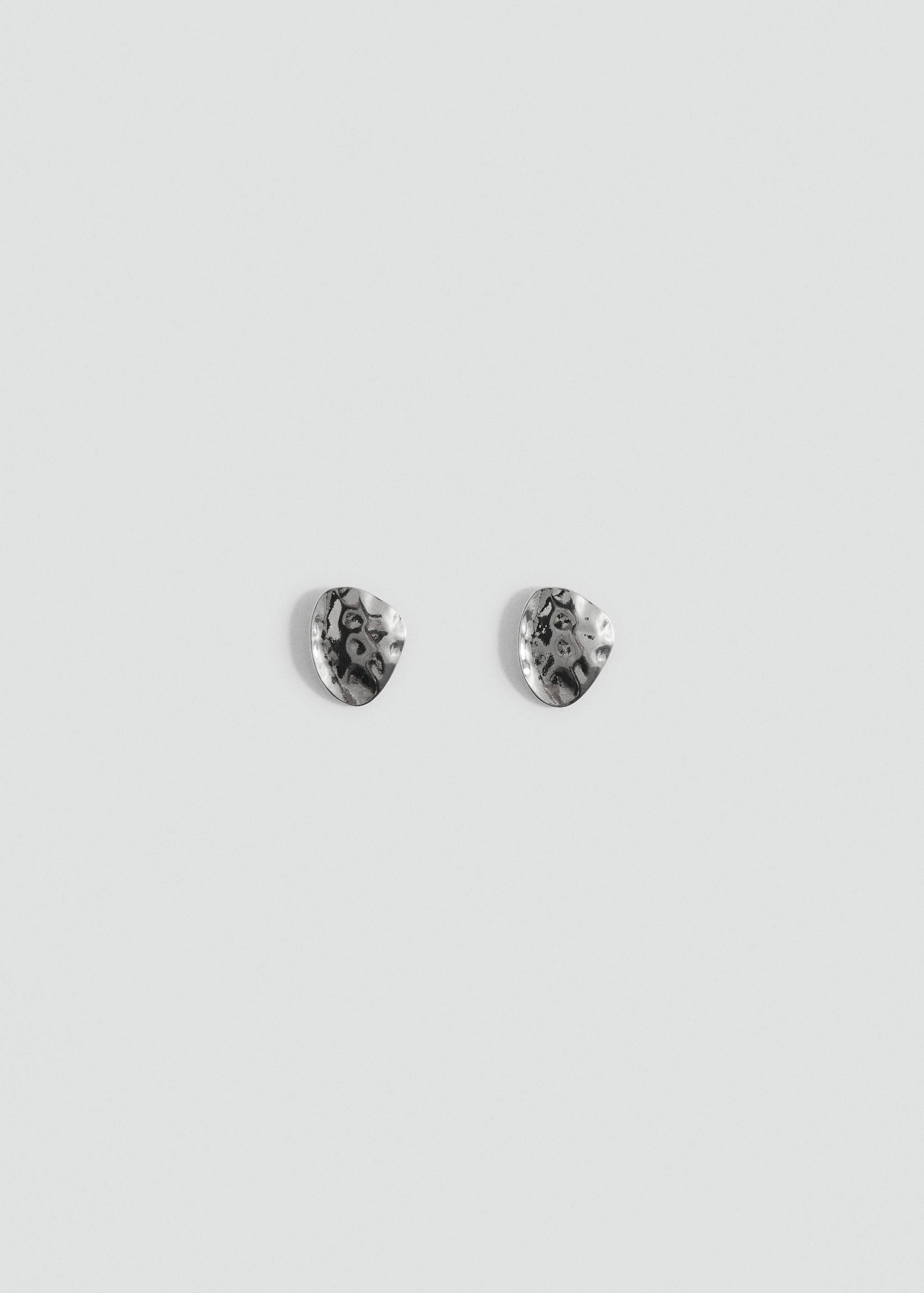 Metal oval earrings - Article without model