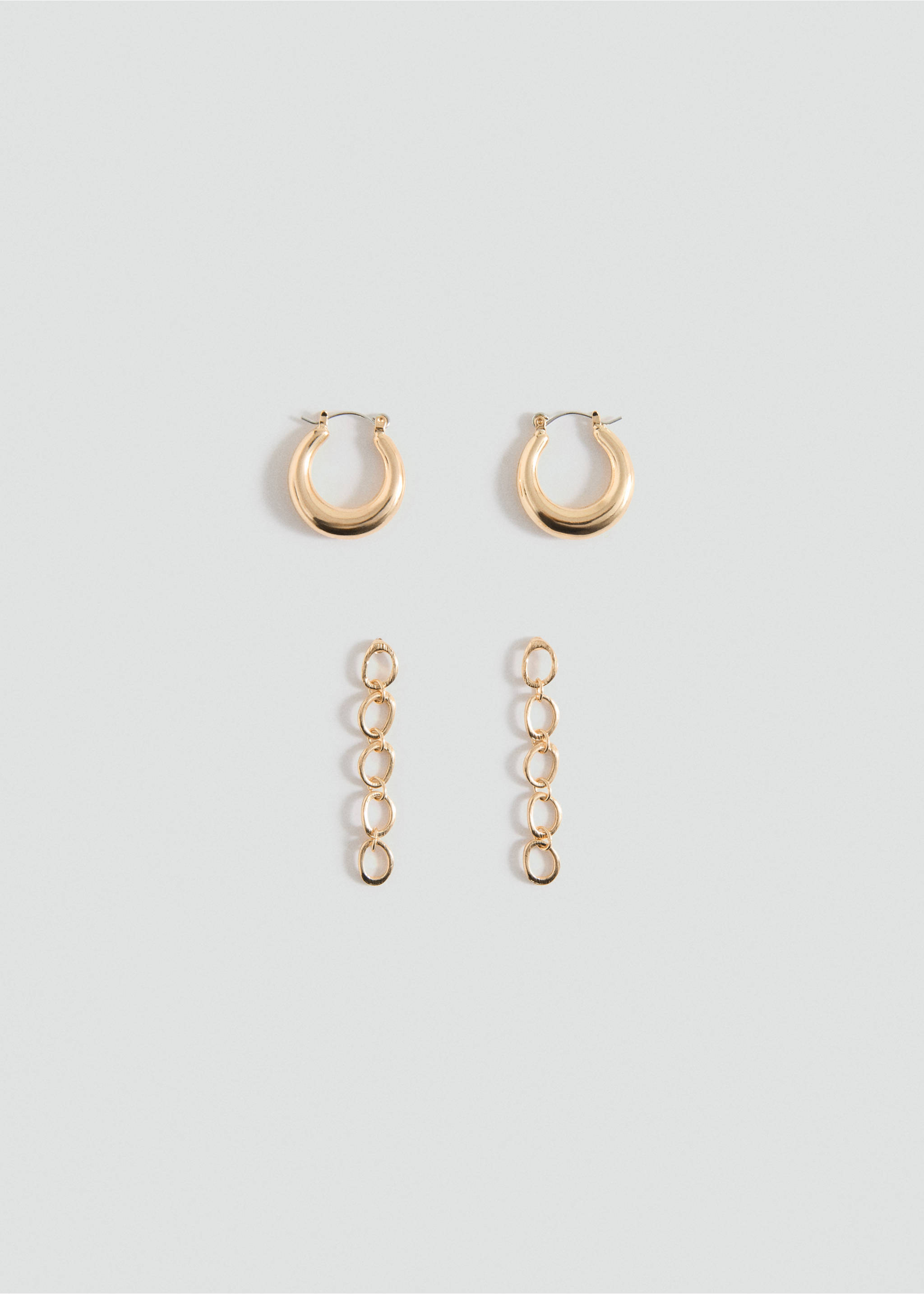 2-pack of earrings - Article without model, Gold. Ref: 17001192-00.