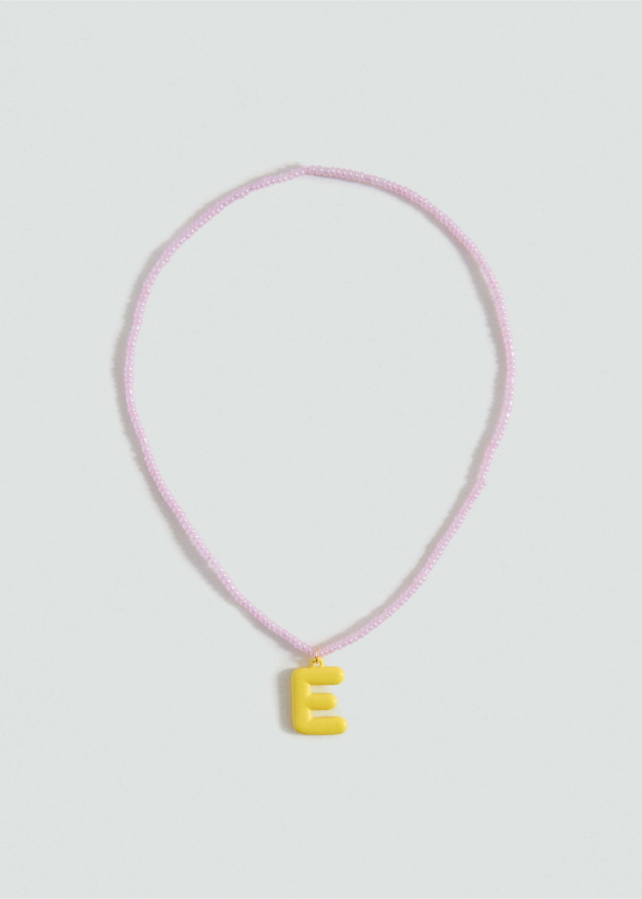 Collier perles lettres - Article sans modèle, Jaune. Ref: 17001199-00.