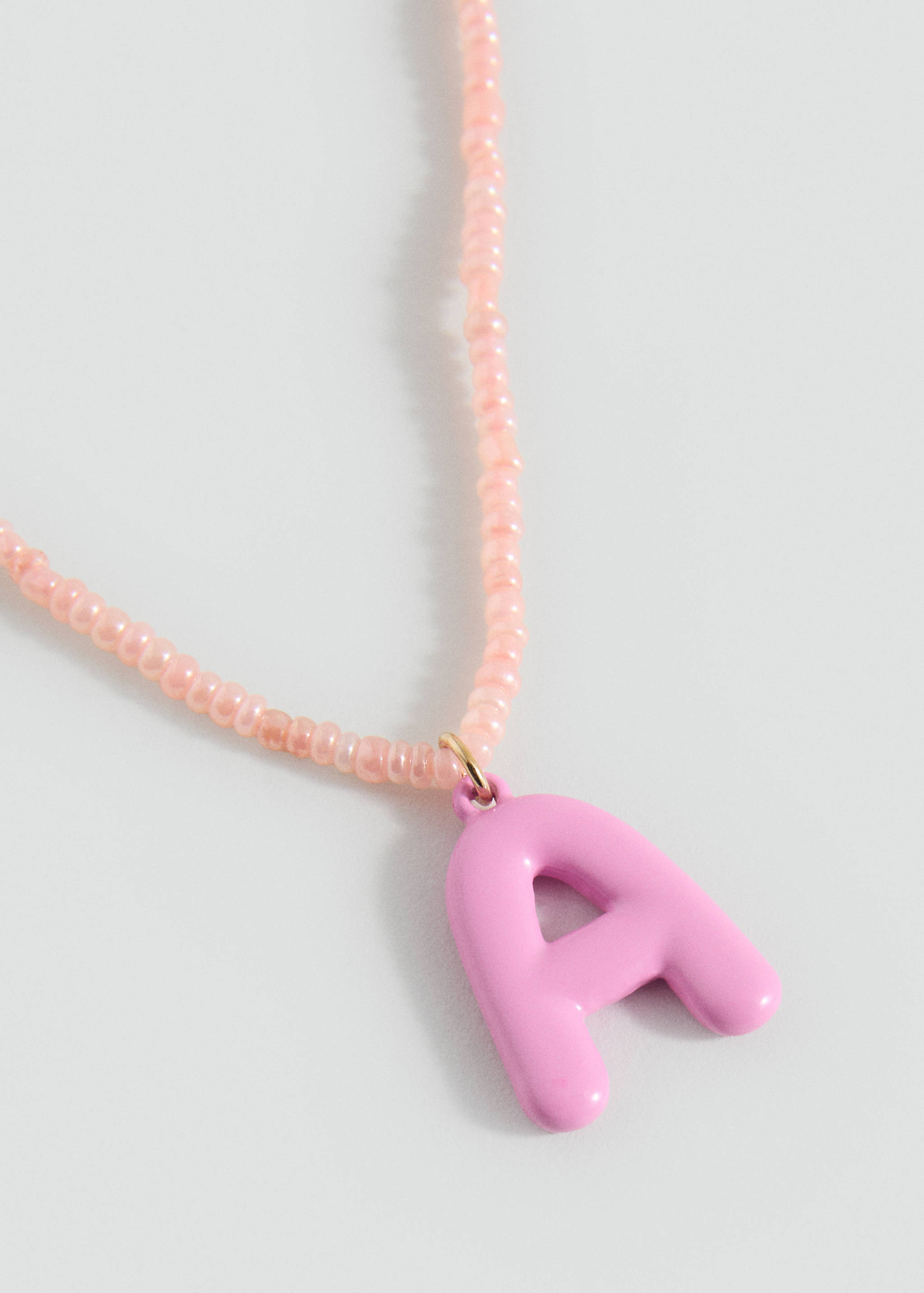 Letters bead necklace - Medium plane