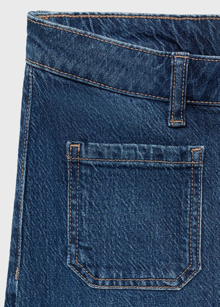 Jeans culotte mid-waist comfort — Dark Blue