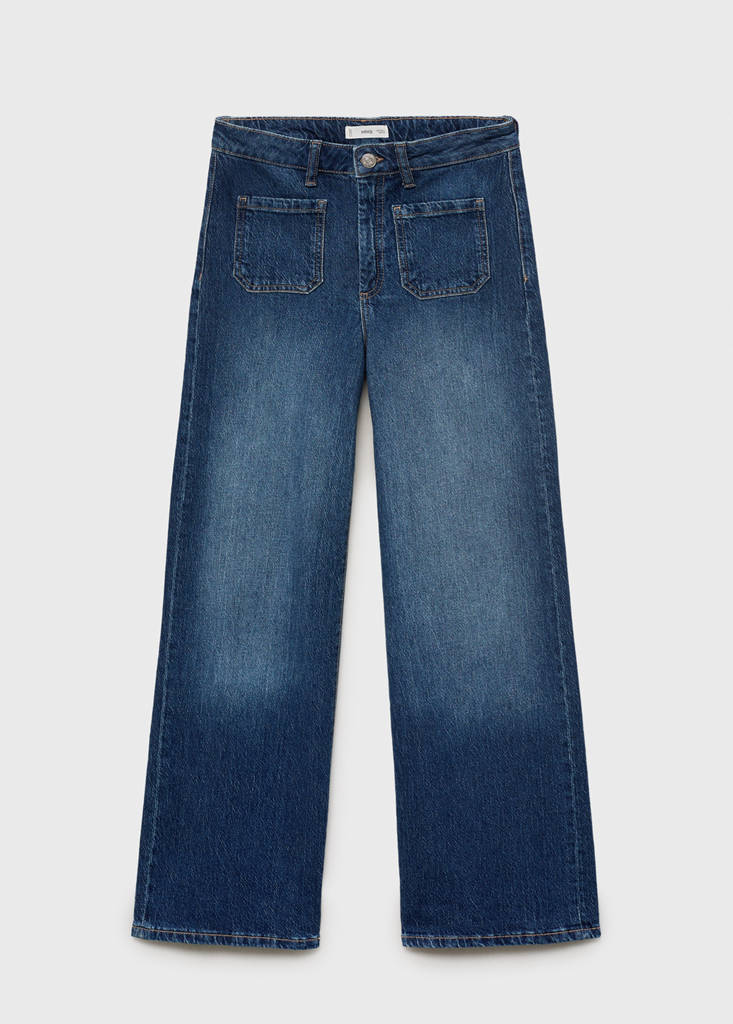 Jeans culotte mid-waist comfort — Dark Blue
