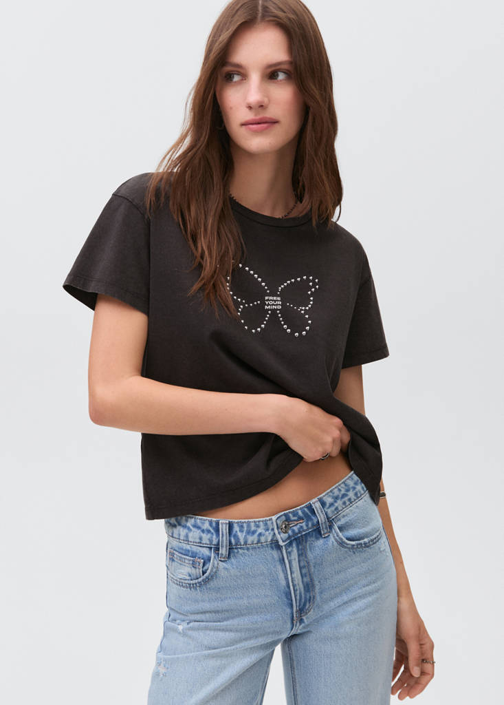 Ripped straight-fit jeans — Light Blue
