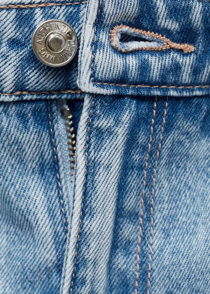 Ripped straight-fit jeans — Light Blue