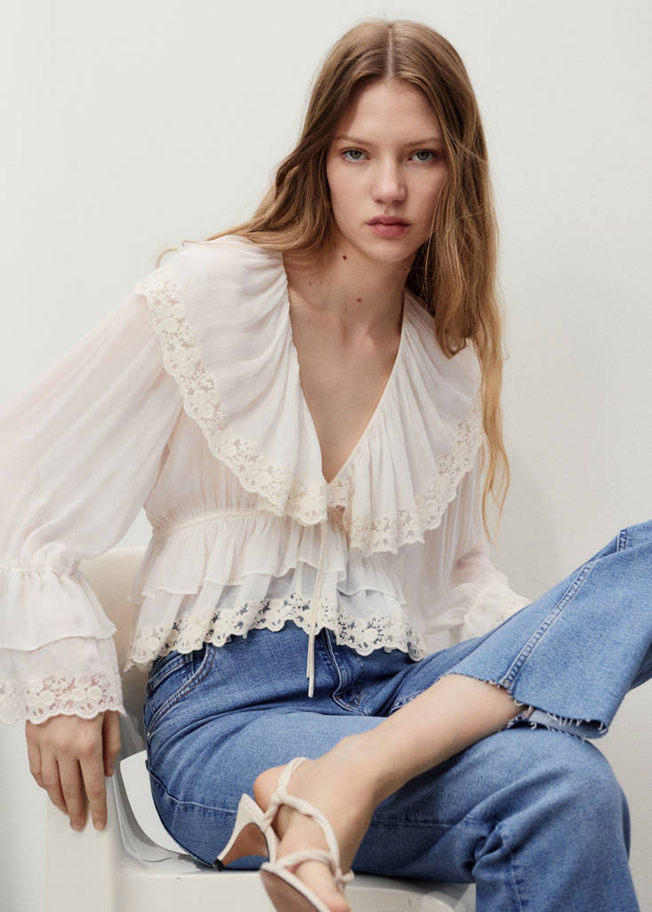 Sienna flared cropped jeans — Medium Blue