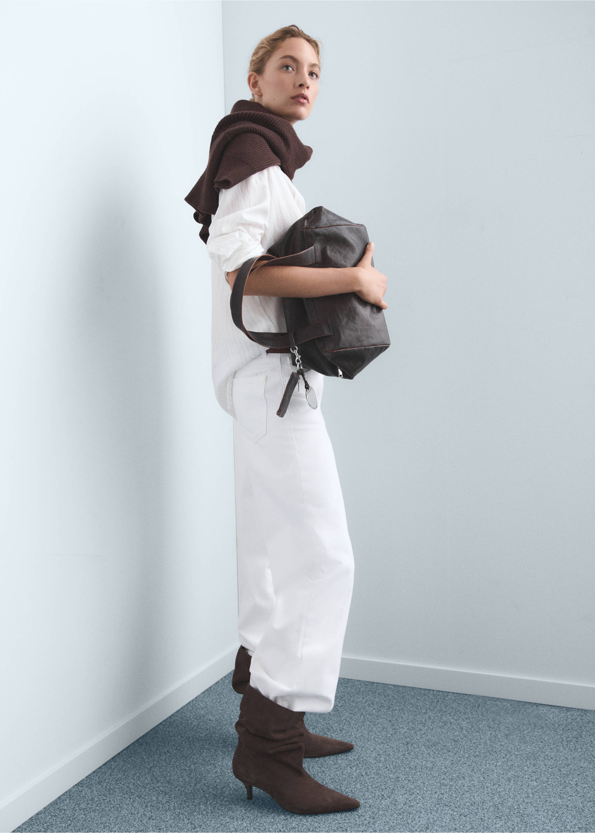 Jean Danila large taille haute - Détail de l'article 2, Blanc. Ref: 17001206-00.