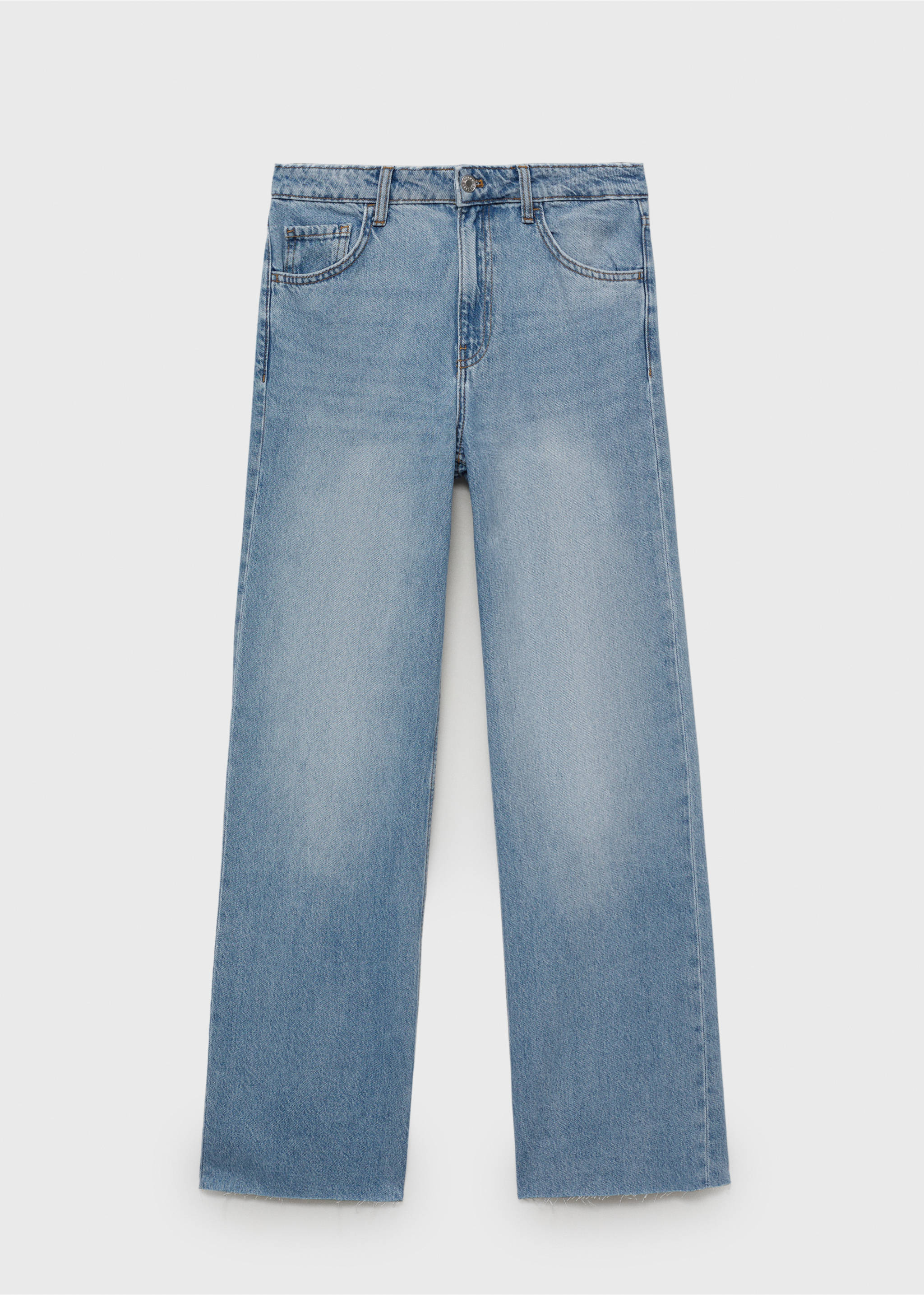 Danila wideleg high-waist jeans - Artikel zonder model, Middenblauw. Ref: 17001207-00.