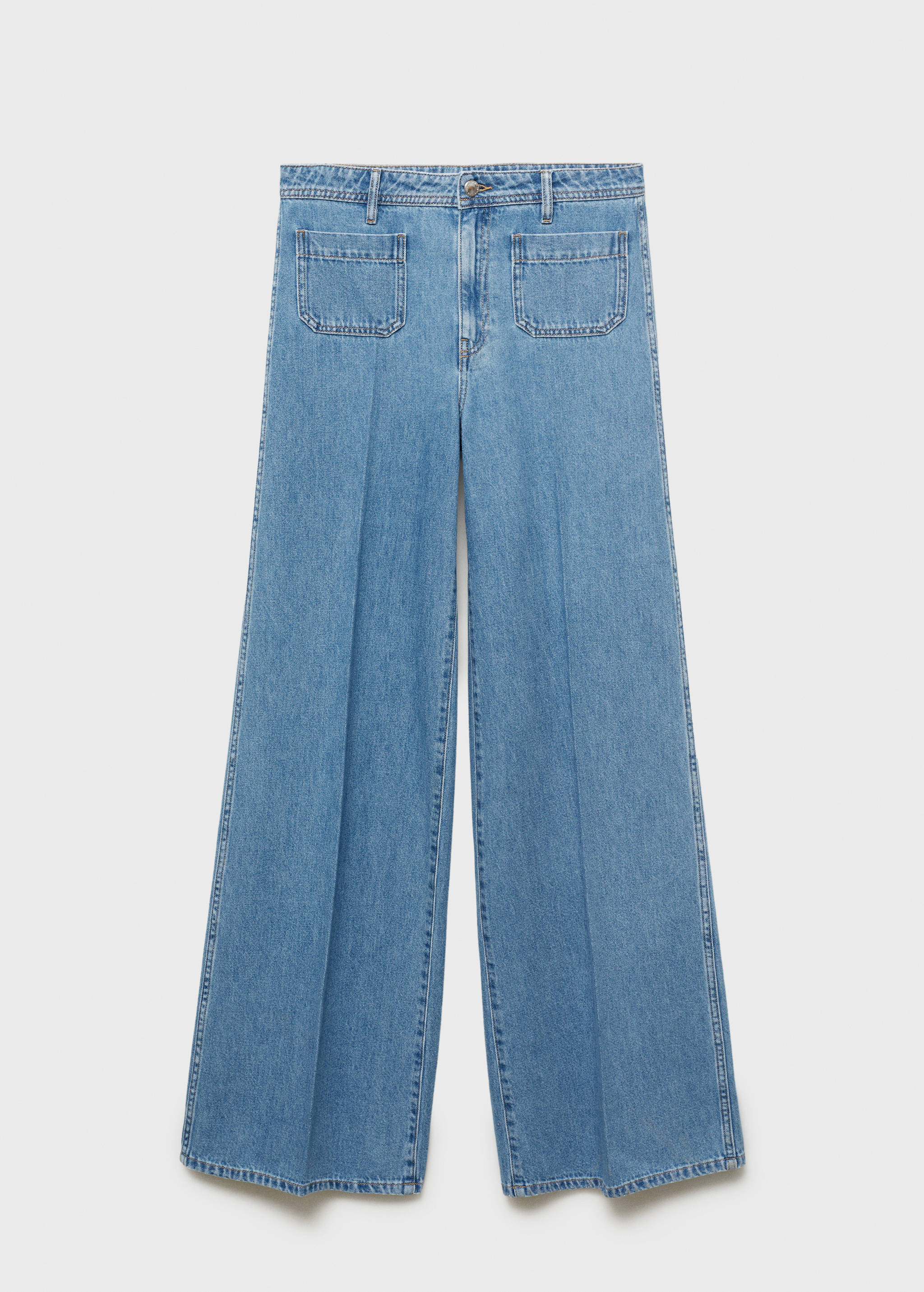 High-rise wide leg  jeans with pockets - Article without model