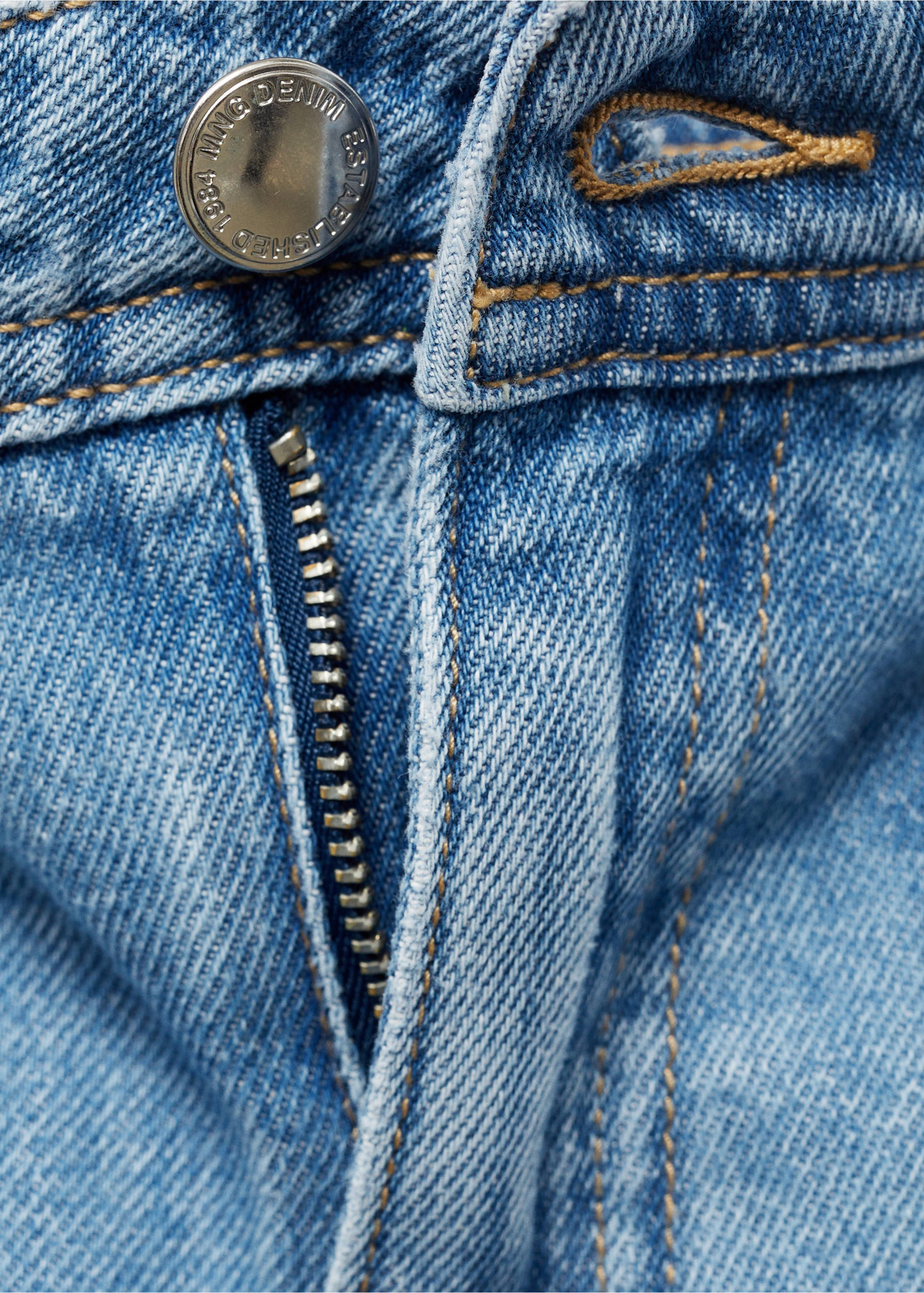 Jean wideleg poches taille haute - Détail de l'article 8, Bleu moyen. Ref: 17001208-00.