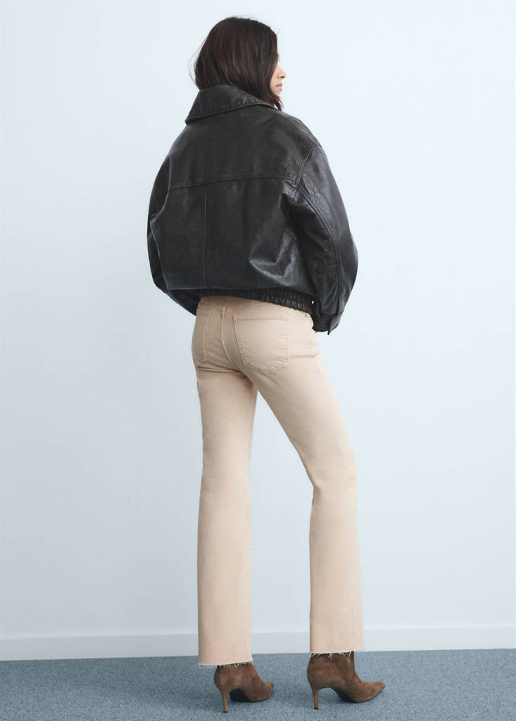 Sienna flared cropped jeans — Sand