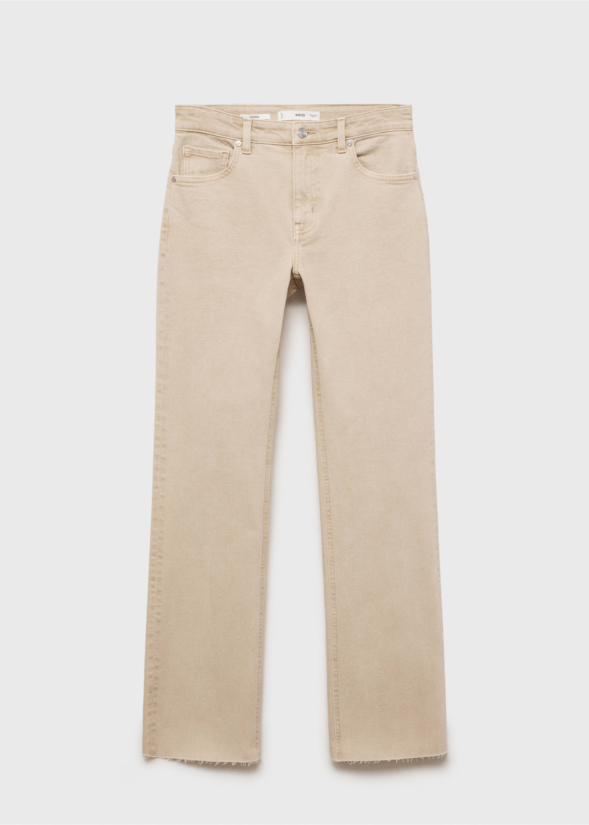 Sienna flared cropped jeans - Article without model, Sand. Ref: 17001209-00.