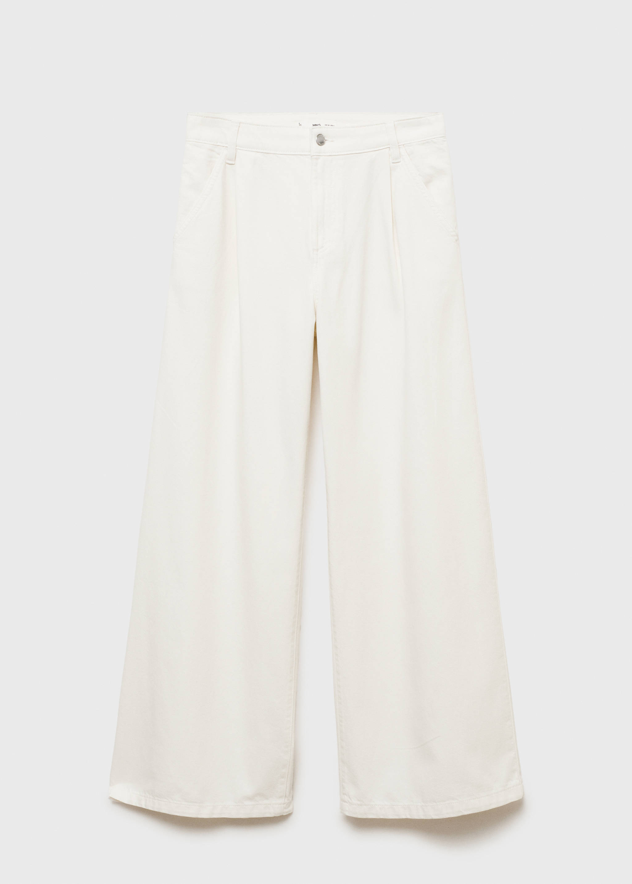 Wide leg pleated jeans - Article without model