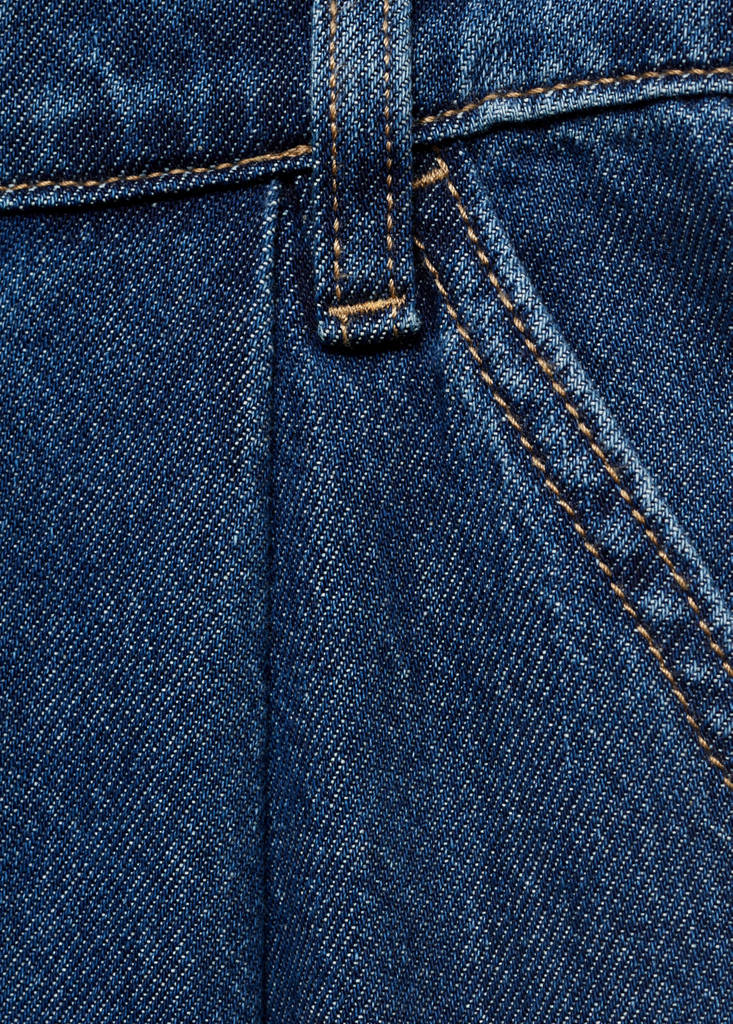 Wide leg pleated jeans — Open Blue