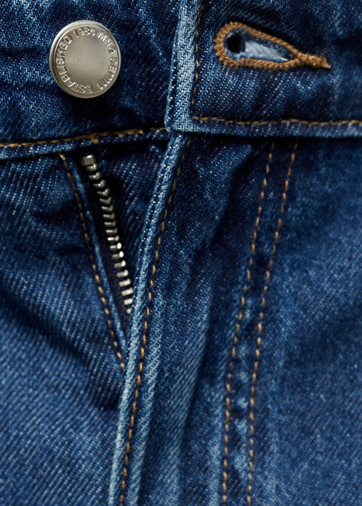 Wide leg pleated jeans — Open Blue