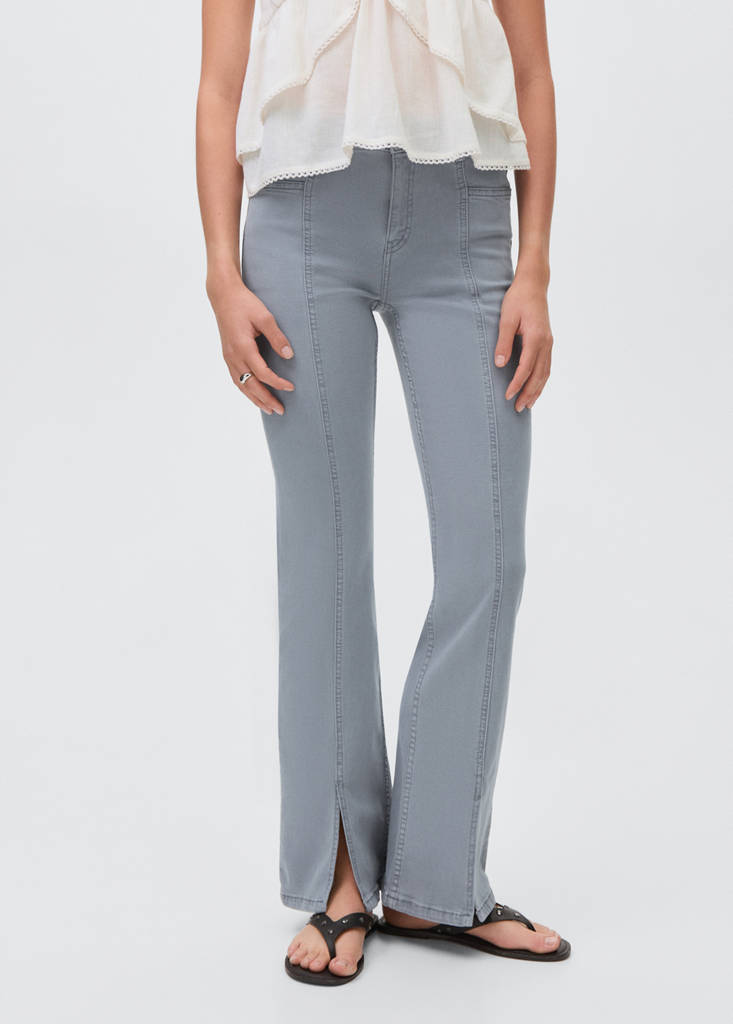Flared jeans with opening — Blue