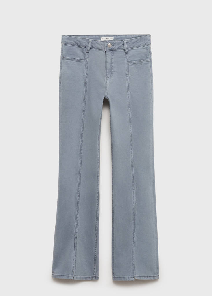 Flared jeans with opening — Blue