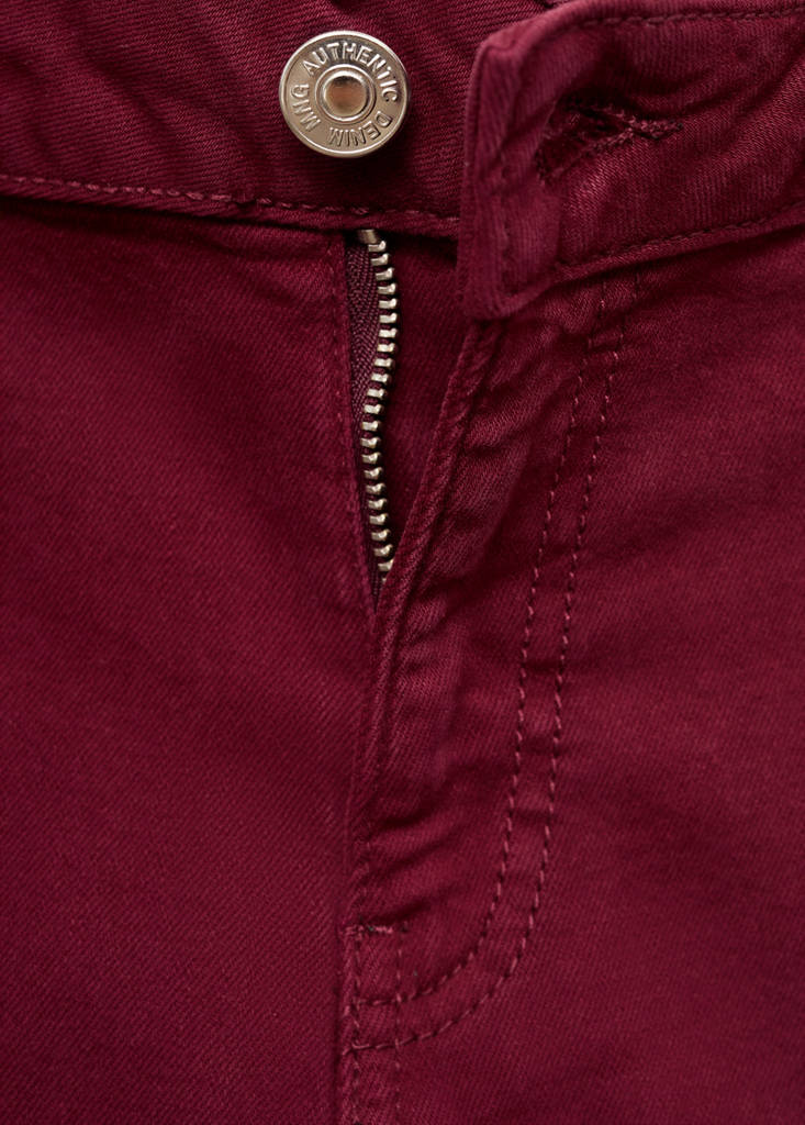 Flared jeans with opening — Burgundy