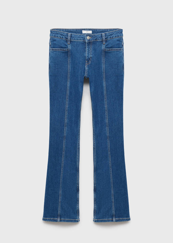 Flared jeans with stars — Dark Blue