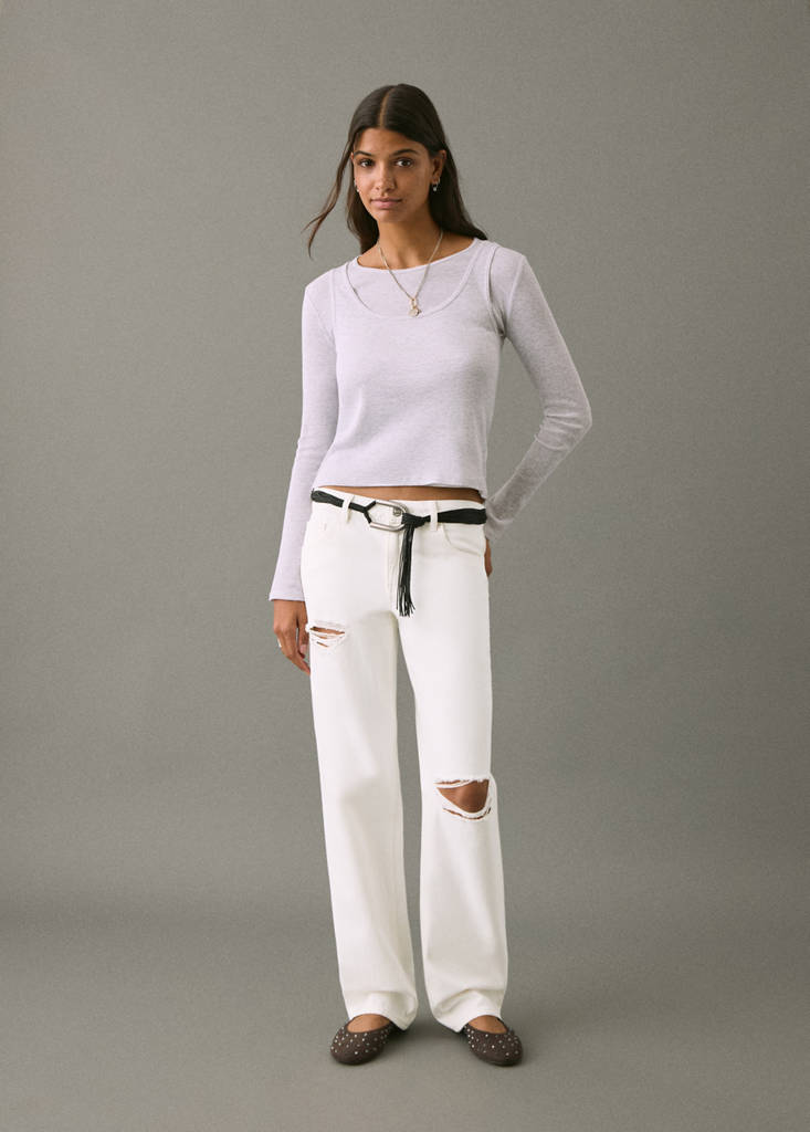 Ripped straight-fit jeans — Off White