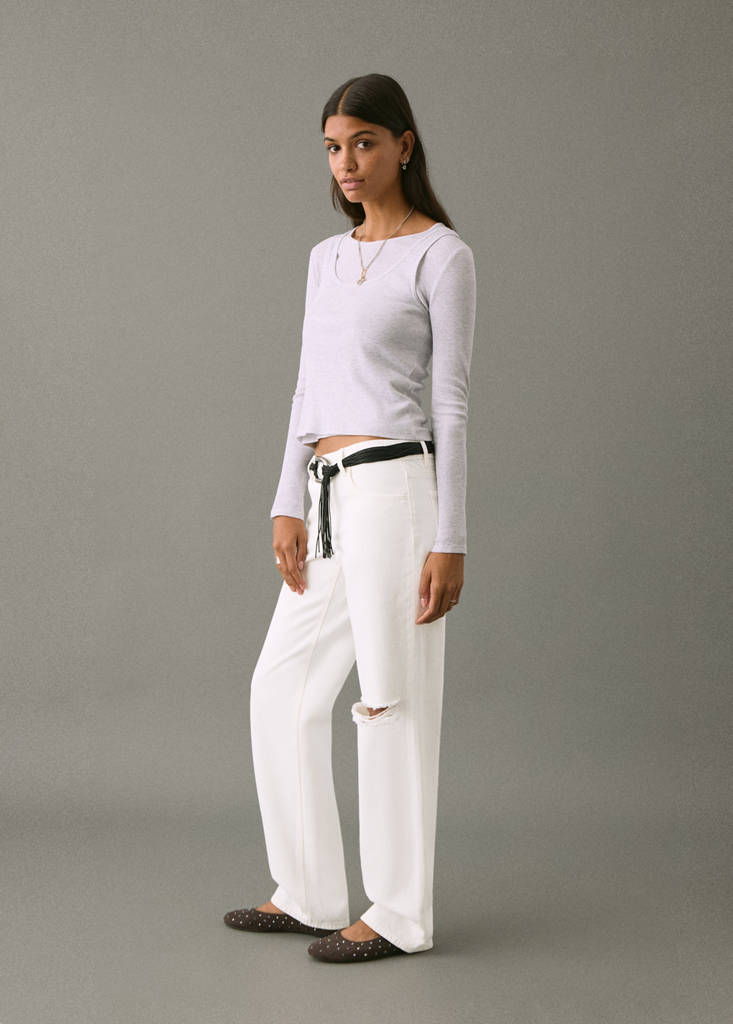 Ripped straight-fit jeans — Off White