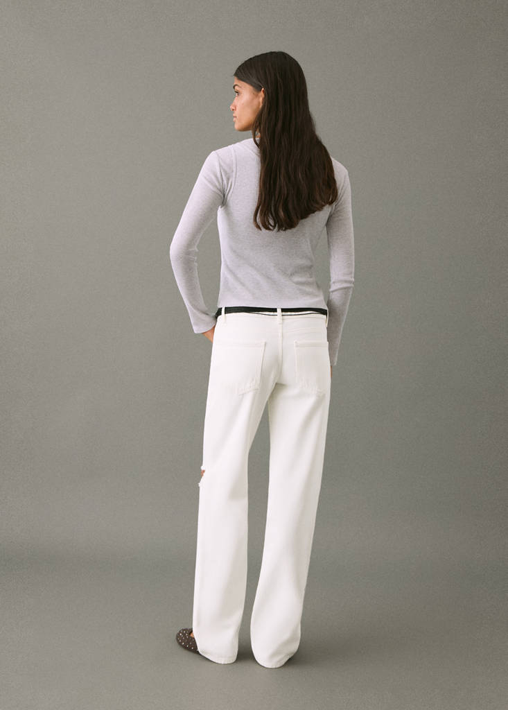 Ripped straight-fit jeans — Off White