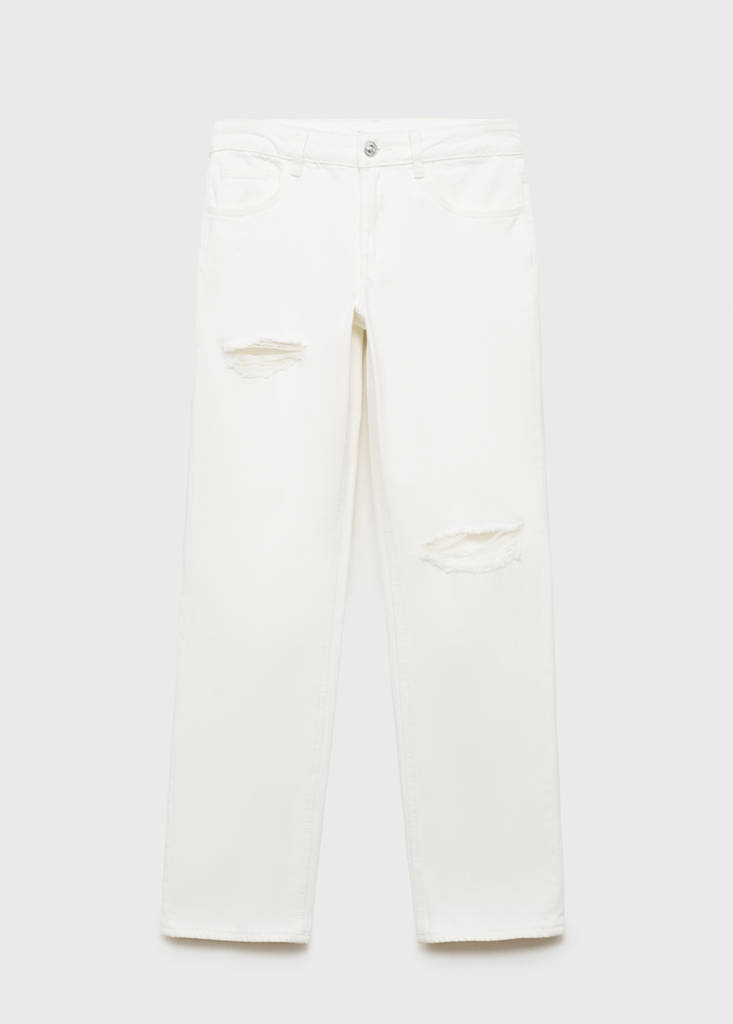 Ripped straight-fit jeans — Off White