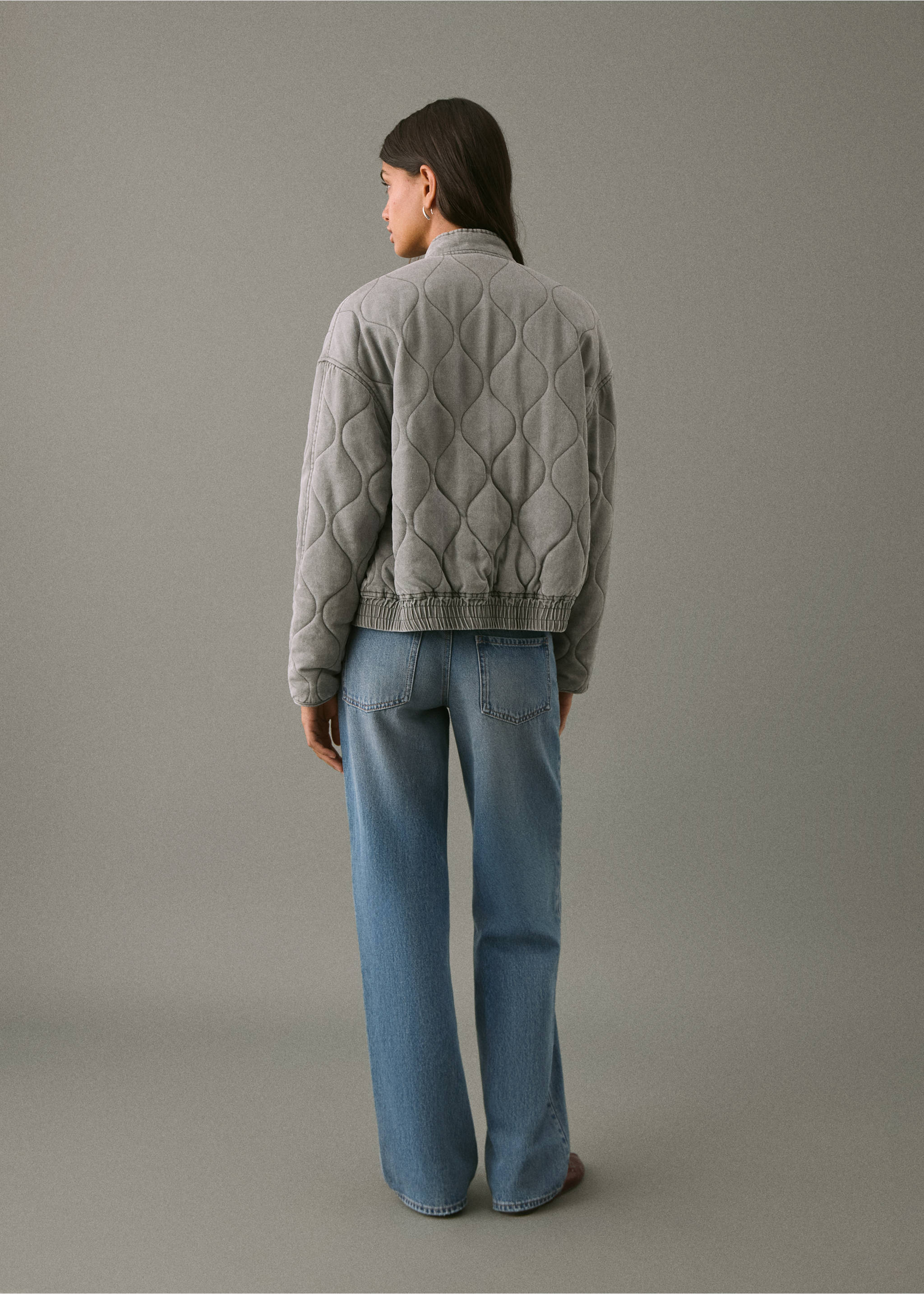 Jeans straight fit - Reverso del artículo, Azul medio vintage. Ref: 17001218-00.