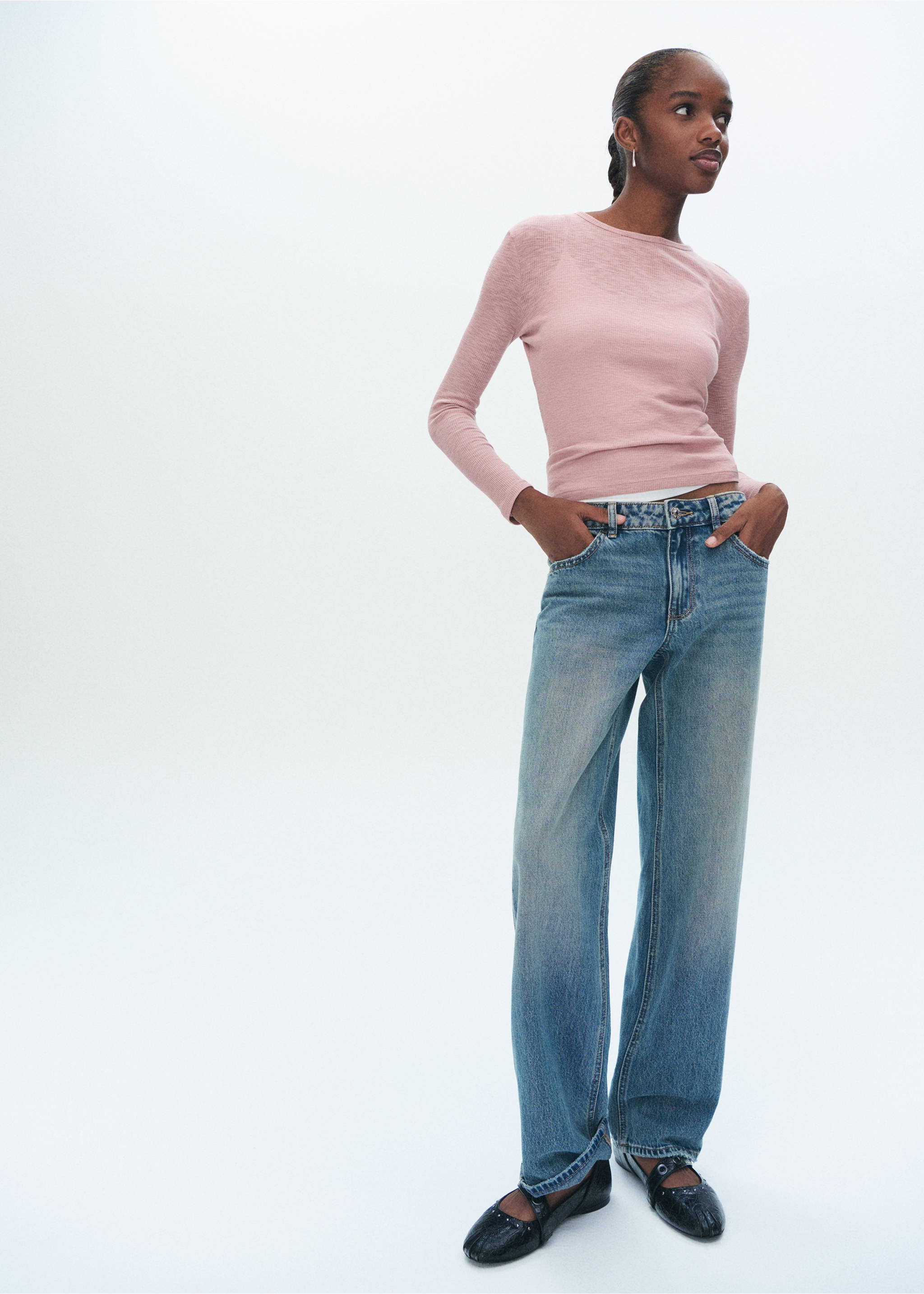 Jeans straight fit - Detalle del artículo 5, Azul medio vintage. Ref: 17001218-00.