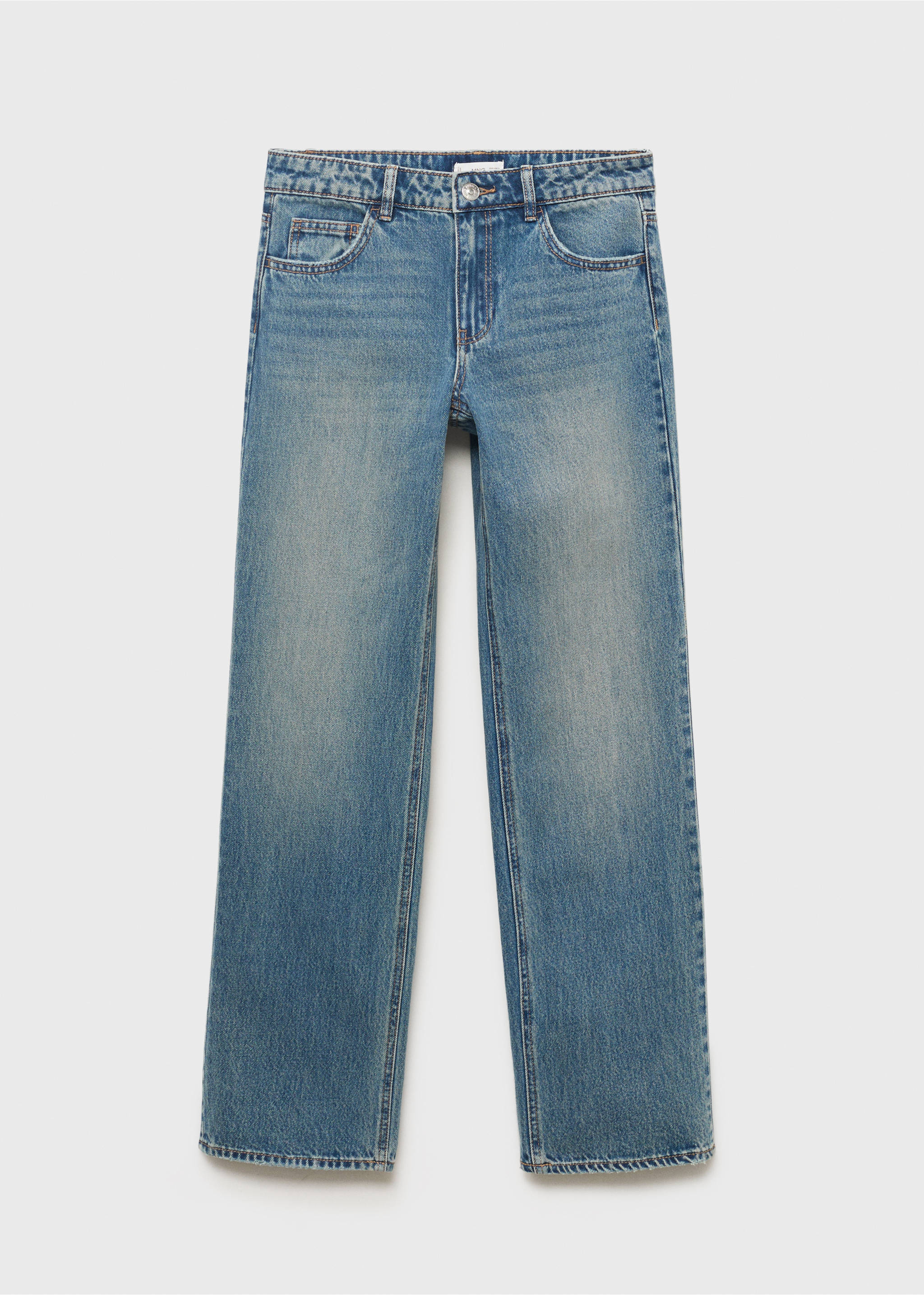 Jeans straight fit - Artículo sin modelo, Azul medio vintage. Ref: 17001218-00.