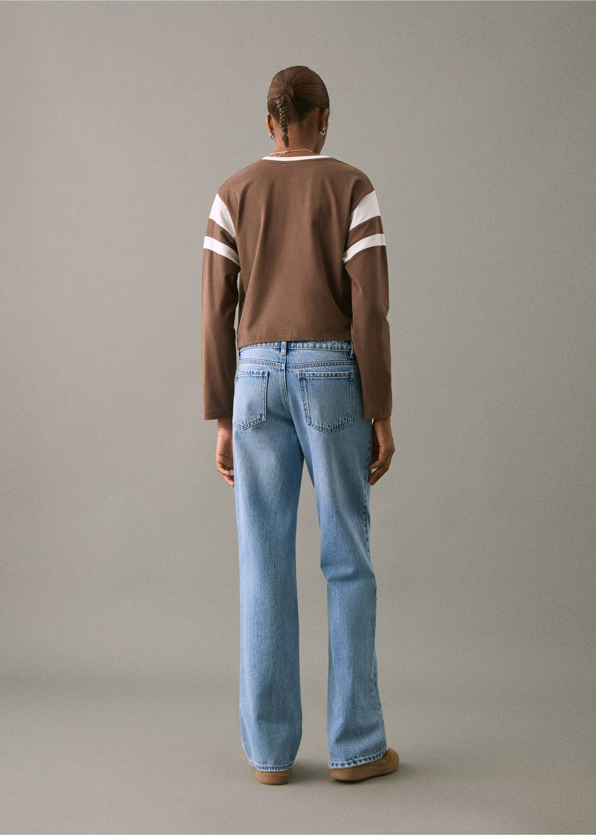 Джинсы straight fit - Обратная сторона изделия, Светло-синий. Ref: 17001219-00.