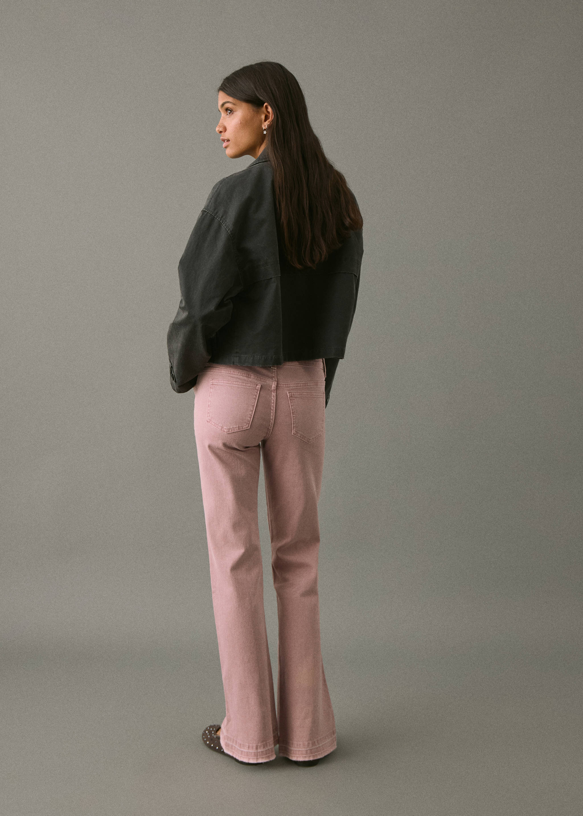 Jean flare à coutures décoratives - Verso de l’article