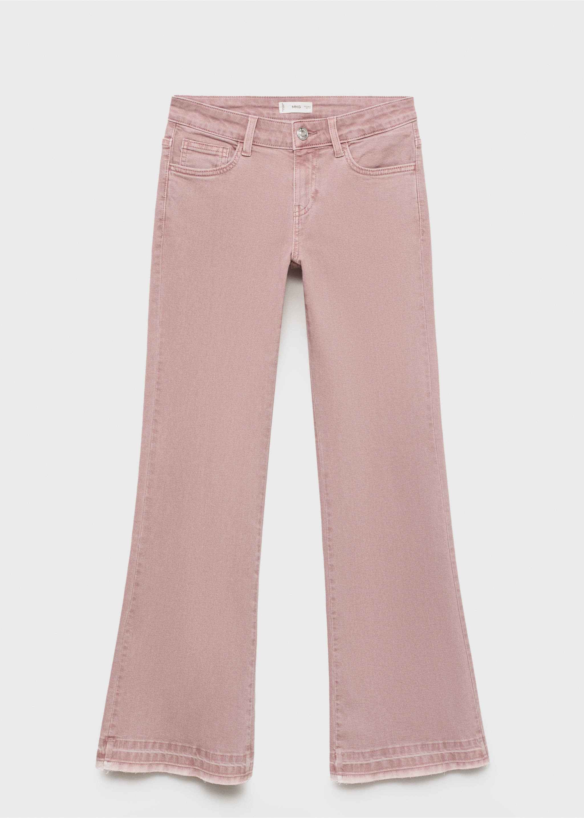 Jeans flare costuras decorativas - Artículo sin modelo, Rosa pastel. Ref: 17001221-00.