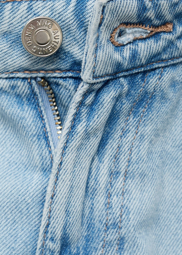 Wide leg jeans with seam detail — Light Blue