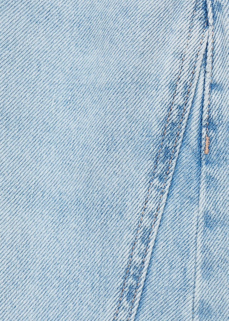 Wide leg jeans with seam detail — Light Blue