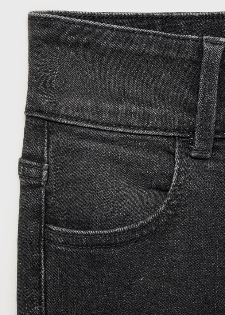 Low-waist flared jeans — Black denim