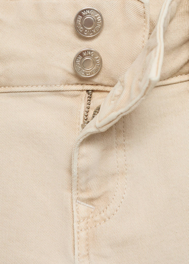 Low-waist flared jeans — Beige